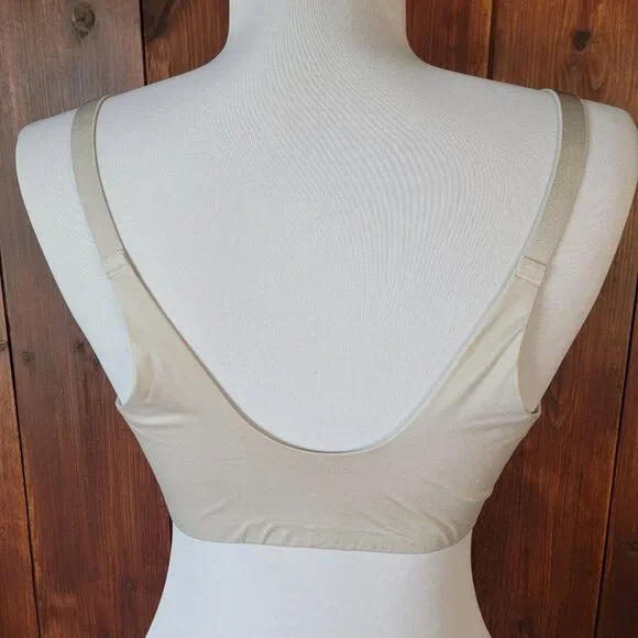 Aerie Real Sunnie Wireless Light Weight Bra 34C Silver Gray Subtle Shimmer Comfy - Picture 6 of 10